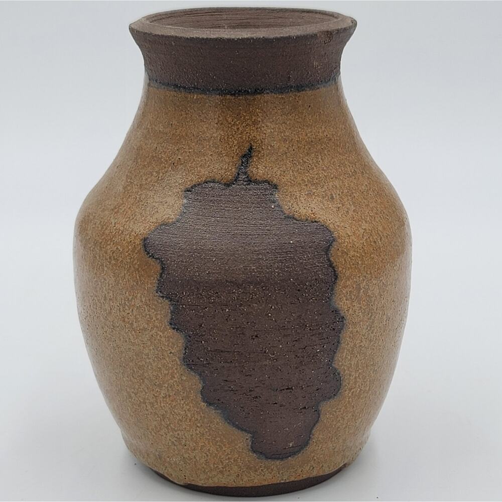 Vintage ceramic glazed earthenware vase one of a kind ooak